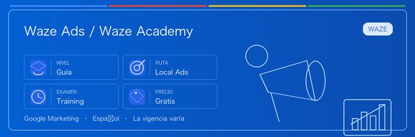 Guía práctica de Waze Ads / Waze Academy: a quién le conviene, por qué puede valer la pena, cómo prepararse y dónde encaja en la ruta de Google.