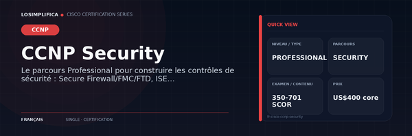 350-701 SCOR : guide de certification CCNP Security