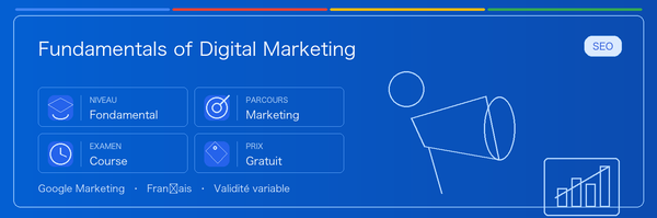 Guide pratique de Fundamentals of Digital Marketing : public concerné, intérêt, préparation et place dans le parcours Google.