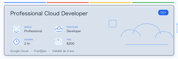 Guide pratique de Professional Cloud Developer : public concerné, intérêt, préparation et place dans le parcours Google.