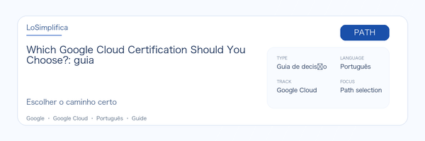 Guia prático de Which Google Cloud Certification Should You Choose?: para quem serve, por que pode valer a pena, como se preparar e onde entra na trilha Google.