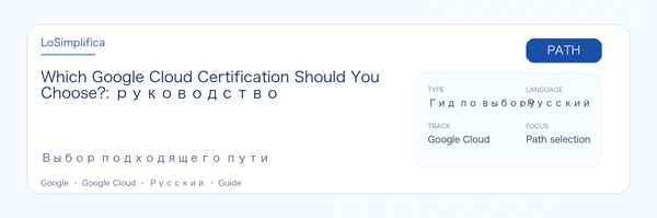 Практическое руководство по Which Google Cloud Certification Should You Choose?: кому подходит, зачем сдавать, как готовиться и место в пути Google.