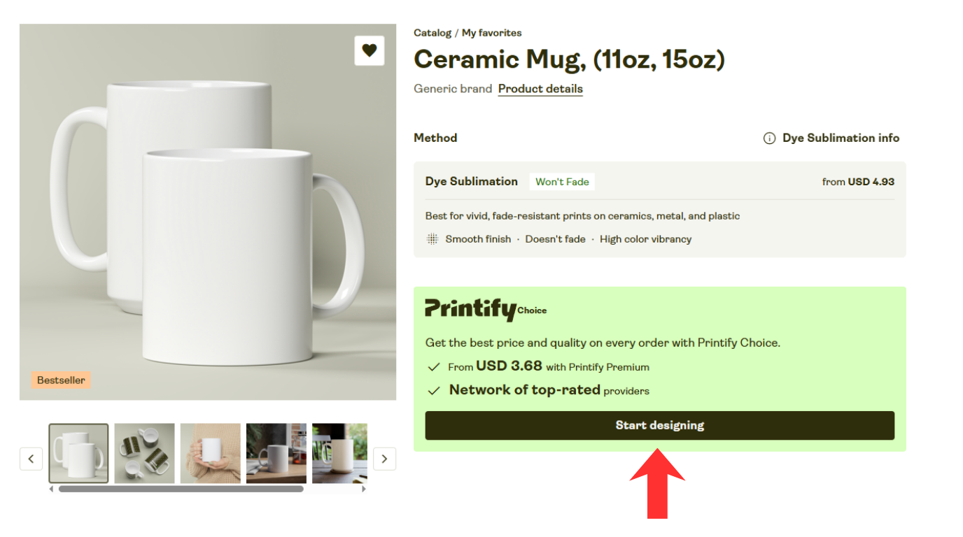 Setting up a print on demand product listing in Printify with mockups, title, and description.