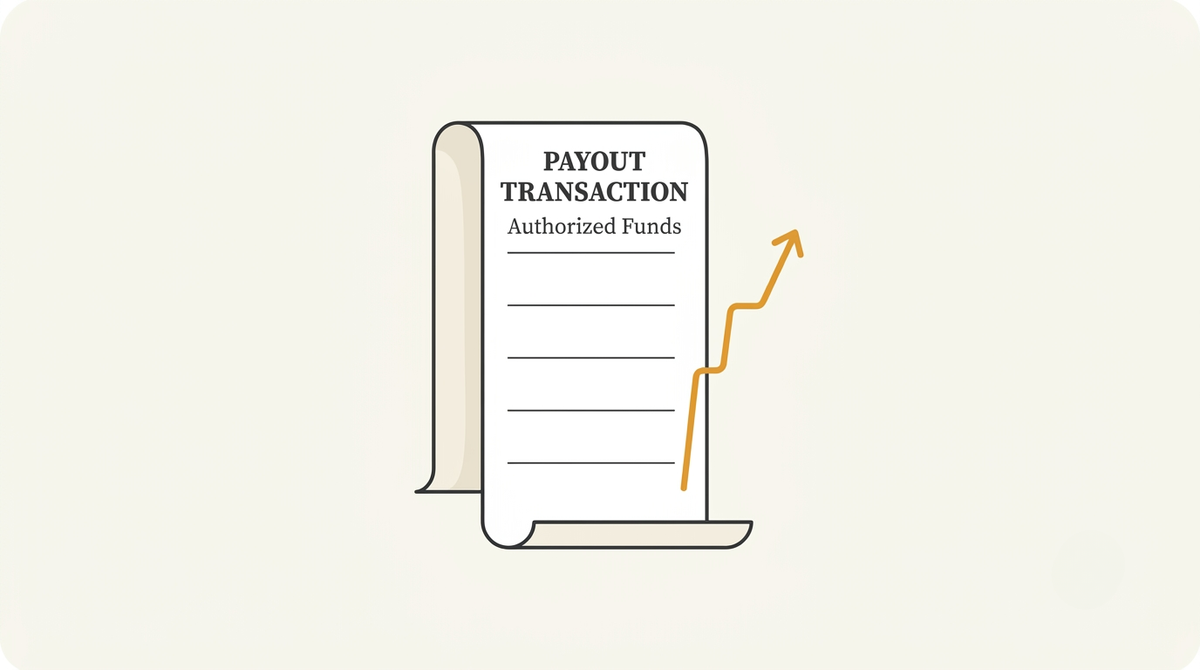 A gold ledger showing print on demand Amazon income climbing month by month