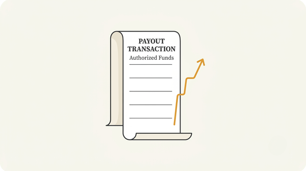 A gold ledger showing print on demand Amazon income climbing month by month