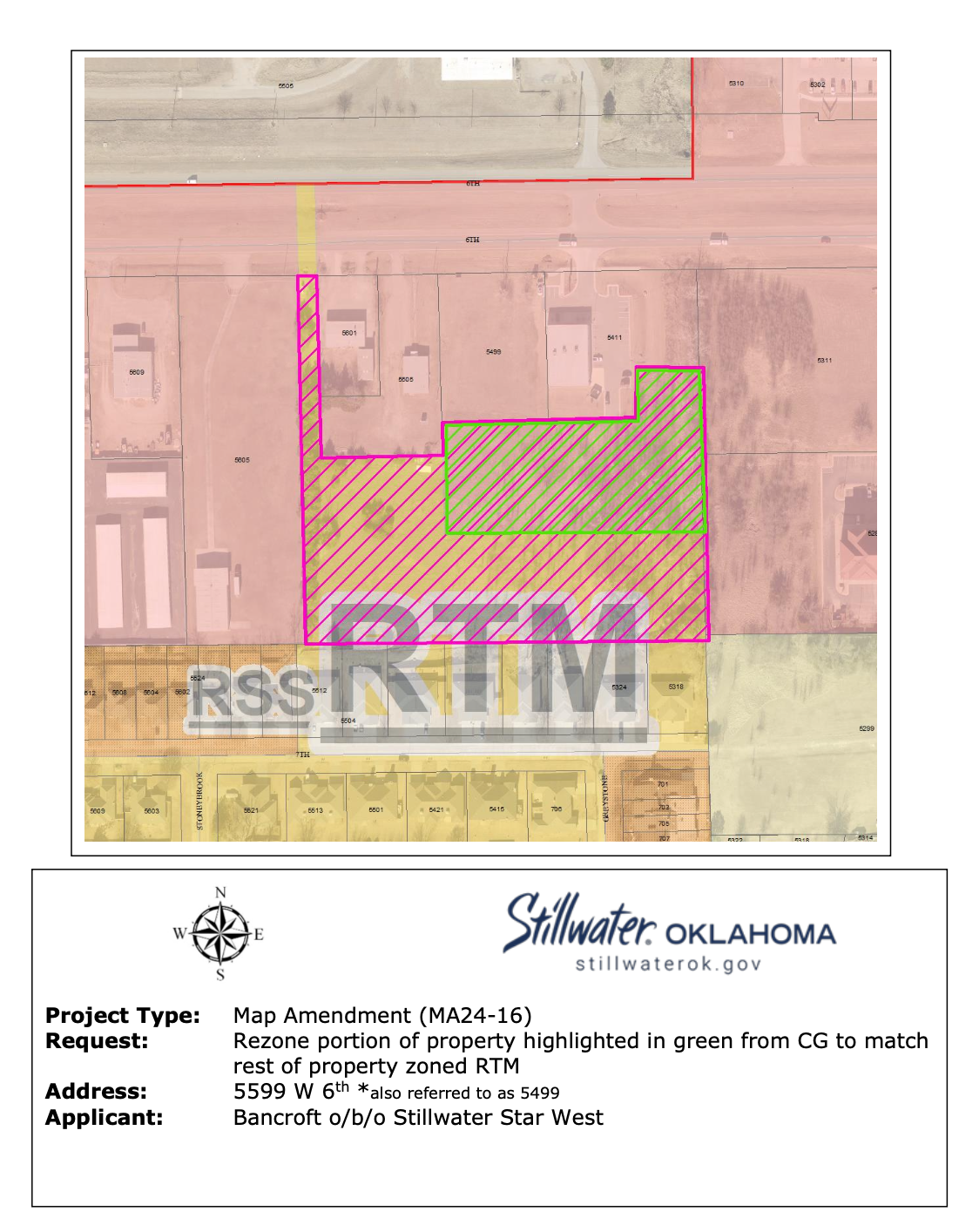 MA24-16 shows a rezoned portion of property to match nearby RTM zoning.