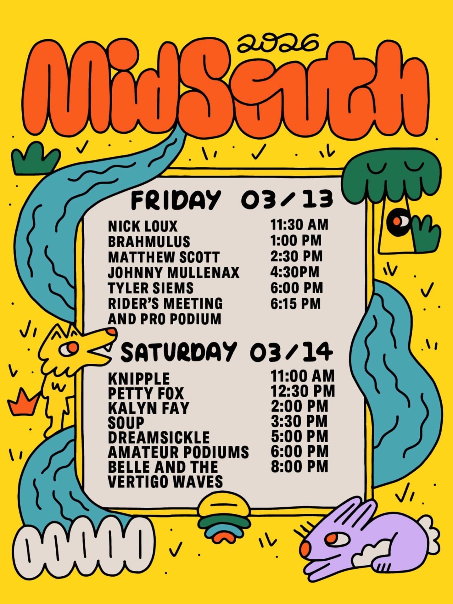 2026 Mid South music schedule