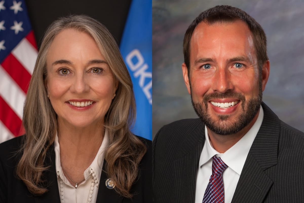 Side-by-side headshots of Molly Jenkins, a woman with long gray-blonde hair in a cream blouse and dark blazer, and B.J. Roberson, a man with short brown hair, beard and dark suit with patterned tie.
