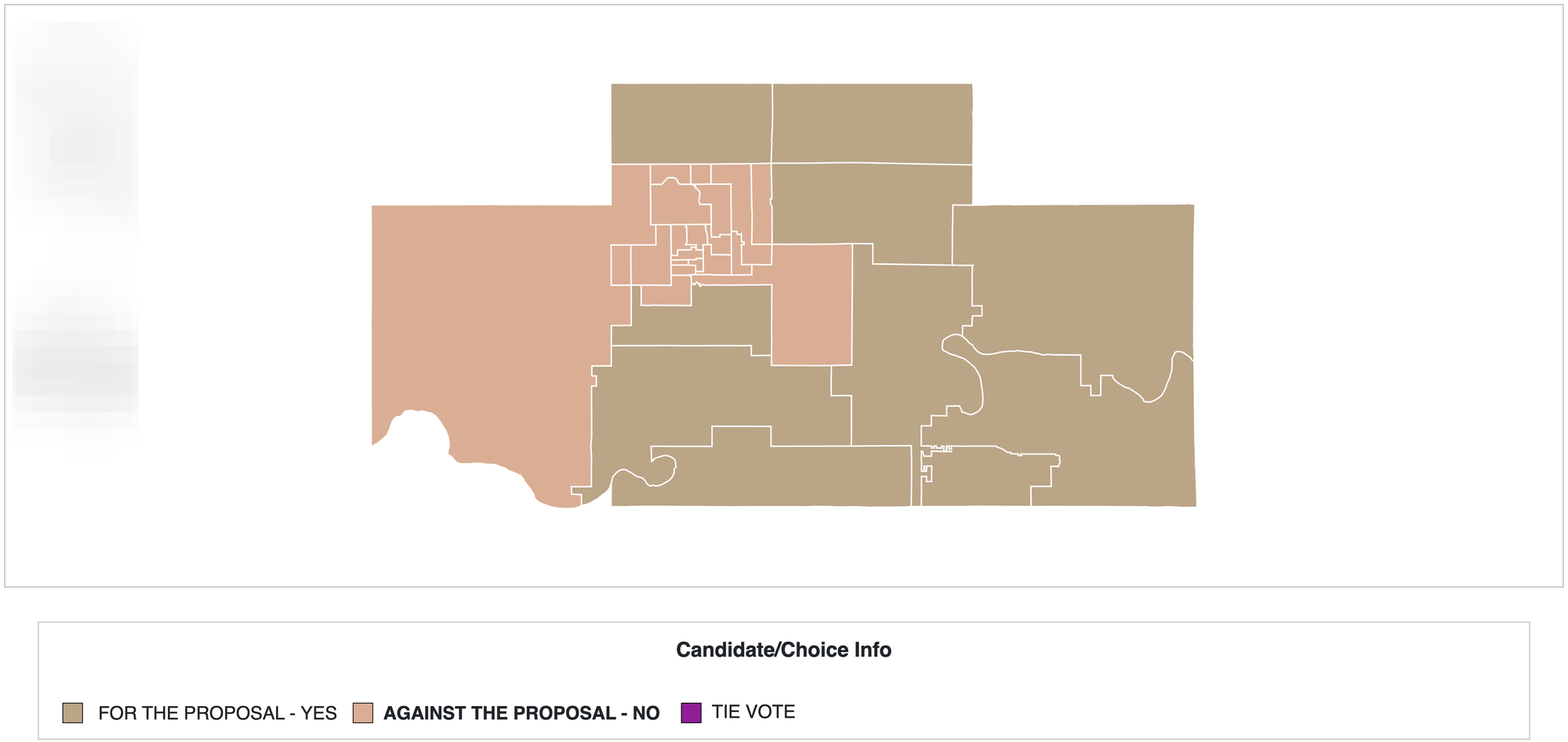 Payne County precinct map of the State Question 846 vote, with Stillwater and western precincts shaded for no and most others shaded for yes.