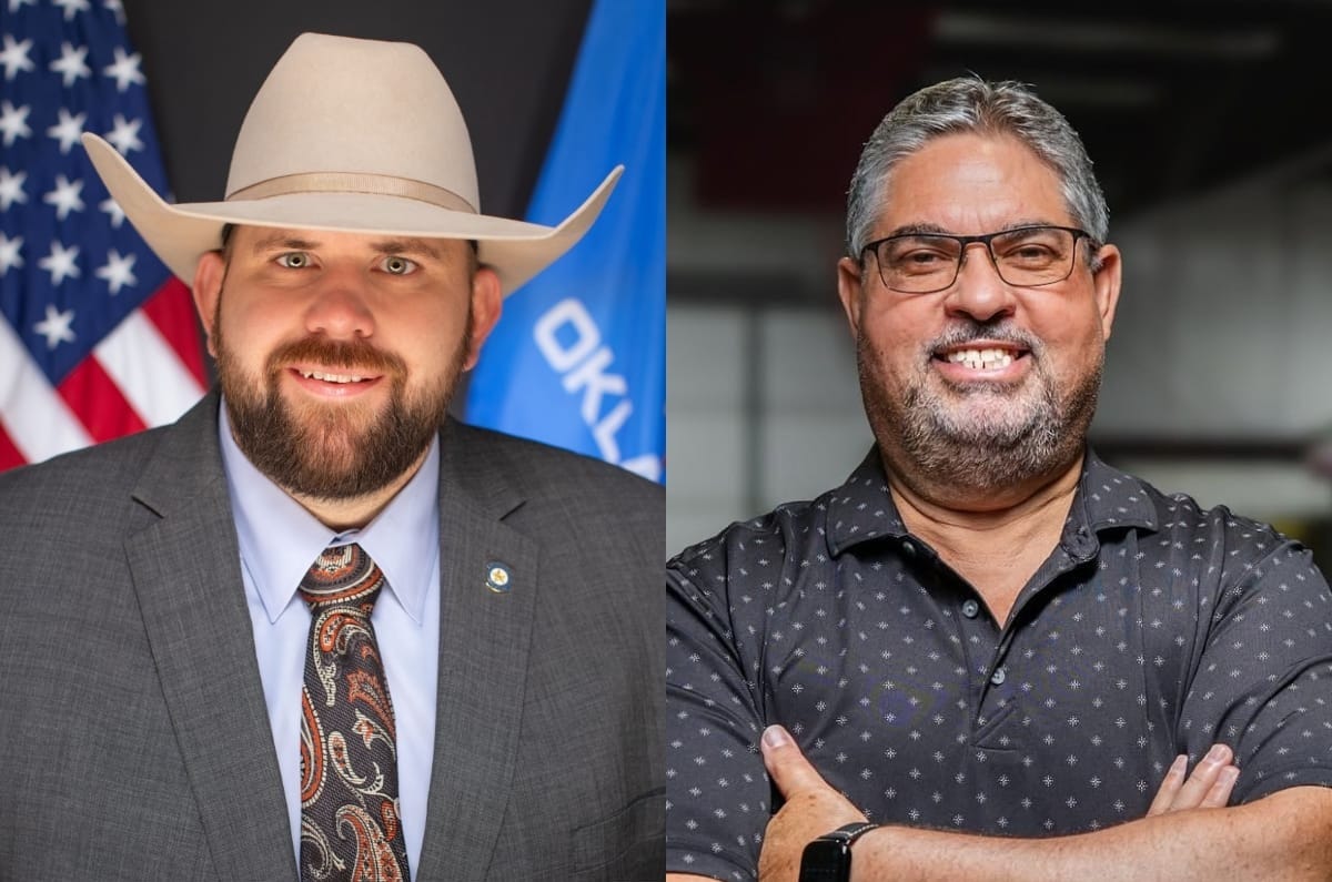 From left, Dillon Travis and Kevin Wright, the two Republican candidates for Oklahoma House District 35 in the June 16, 2026, primary election.