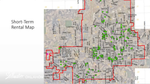 A map of Stillwater showing 167 active short-term rental licenses as green markers, with the heaviest concentration near OSU campus, presented to council May 4, 2026