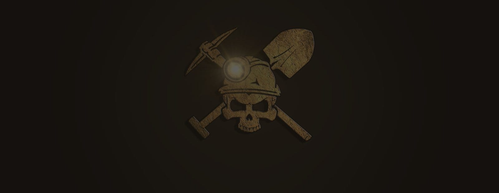 Probably Mental — a miner's skull in a helmet with crossed pick and shovel