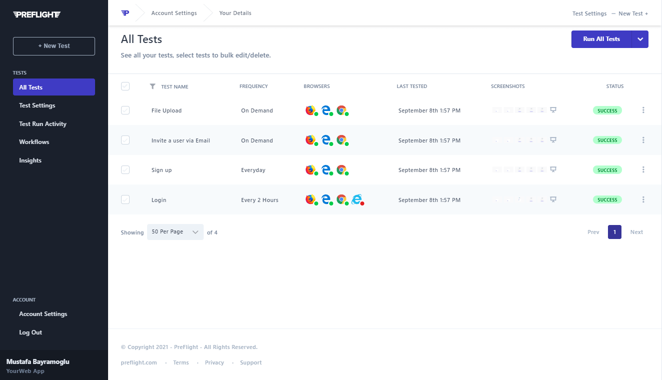 Run several tests on your Bubble app with Preflight.