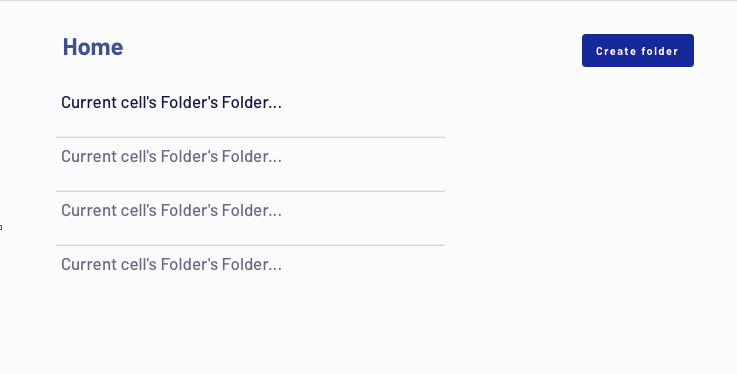 Dropbox clone home page user interface
