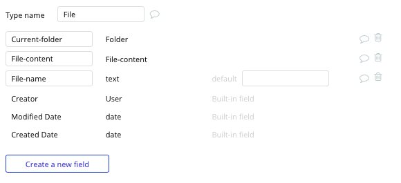Bubble no code Dropbox clone tutorial with file data type and fields