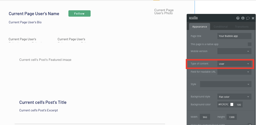 Bubble No Code Medium Clone User Profile Display Walkthrough