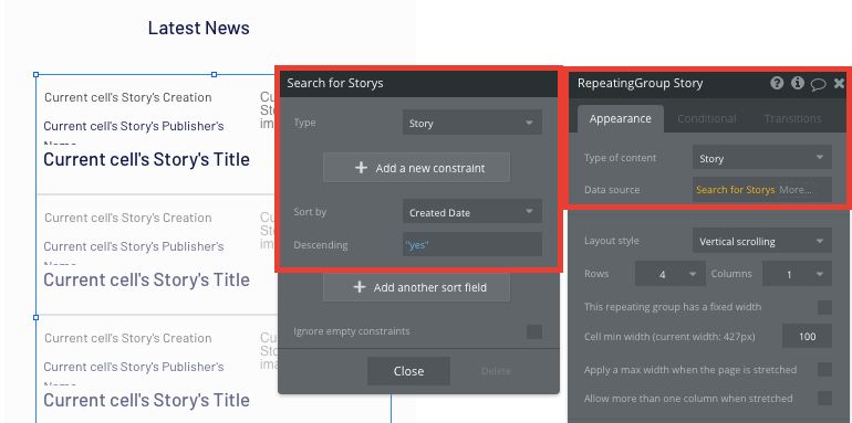 Bubble Apple News Clone Dynamic Story Feed Example