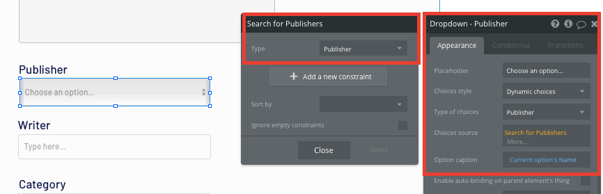 Bubble News Aggregator App Dropdown Menu Walkthrough