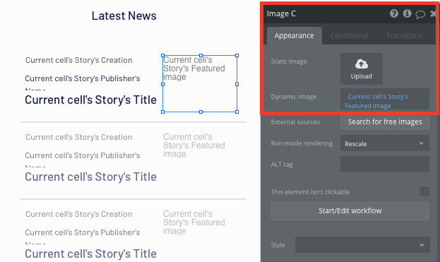 Bubble Apple News Clone No Code Image Walkthrough