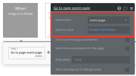 Bubble no code eventbrite clone walkthrough tutorial - go to page event.