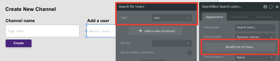 bubble no code slack clone tutorial walkthrough -add user.