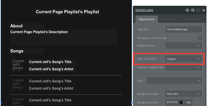 Bubble No Code Spotify Clone Playlist Walkthough