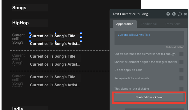 Bubble No Code Spotify Tutorial Workflow Walkthrough