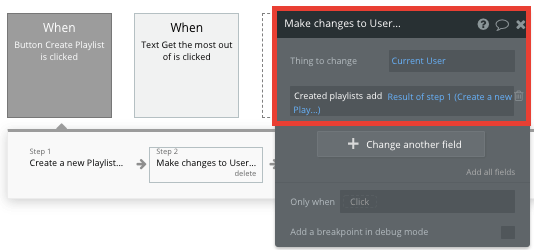 How to Add New Playlist to User in Bubble Spotify Clone