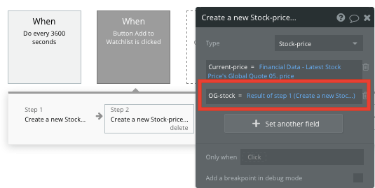 Connecting a stock to a real-time price in a no-code Apple Stocks clone app