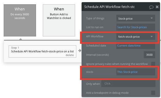 Labelling an API event to fetch stock prices in an Apple Stocks clone app