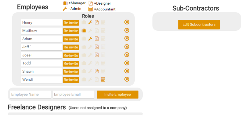 HVAC employee tracking in Bubble app.