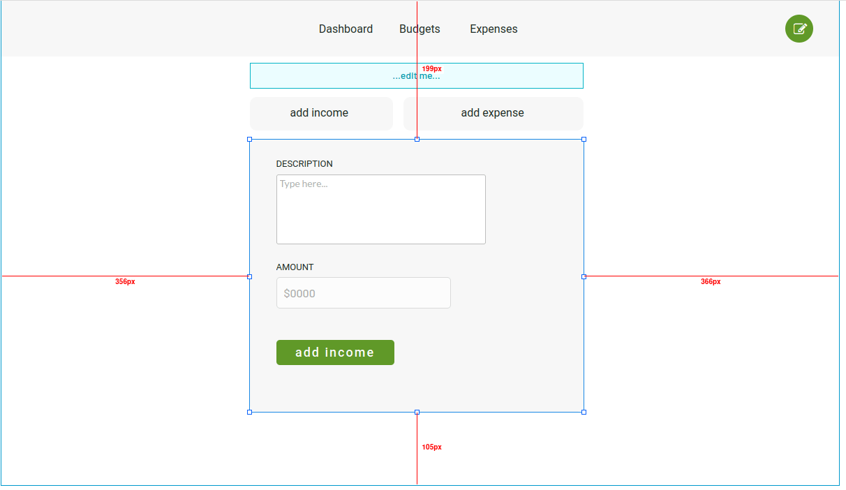 Mint clone dashboard in progress.