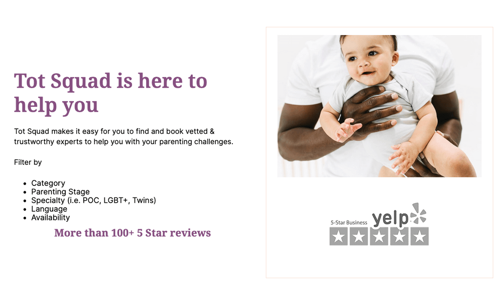 Totsquad Bubble App No Code Services