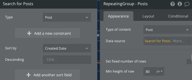 Sorting posts by created date