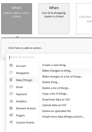 Using Bubble’s editor to make changes to a no-code database