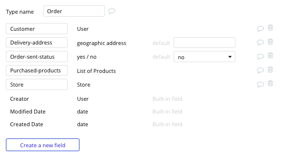 Bubble no code Shopify clone tutorial with order data type and fields