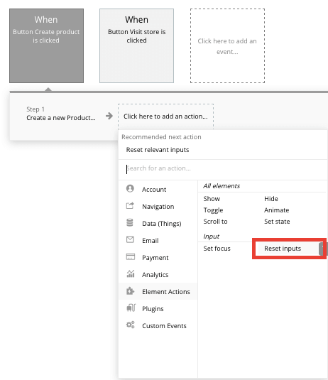 Resetting Bubble’s no-code input elements