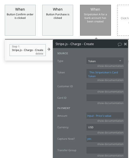 Charging a Stripe payment using Bubble’s no-code toolset