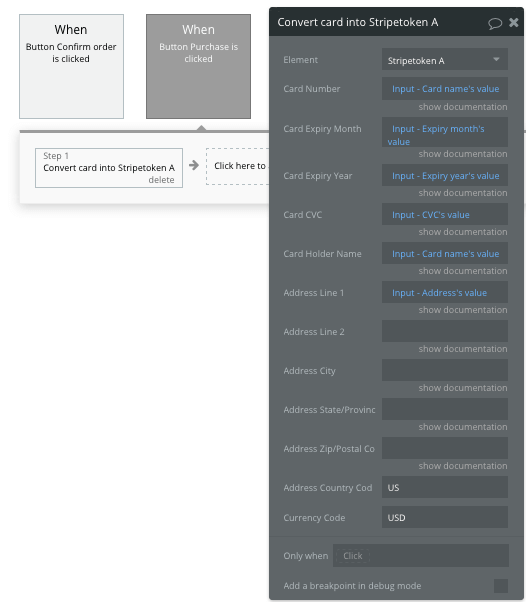 Processing a payment in Bubble’s Shopify clone app
