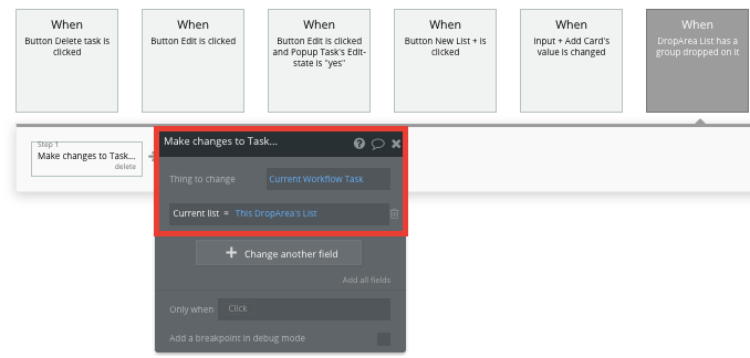 Draggable Elements Workflow Walkthrough for Bubble No Code Trello Clone