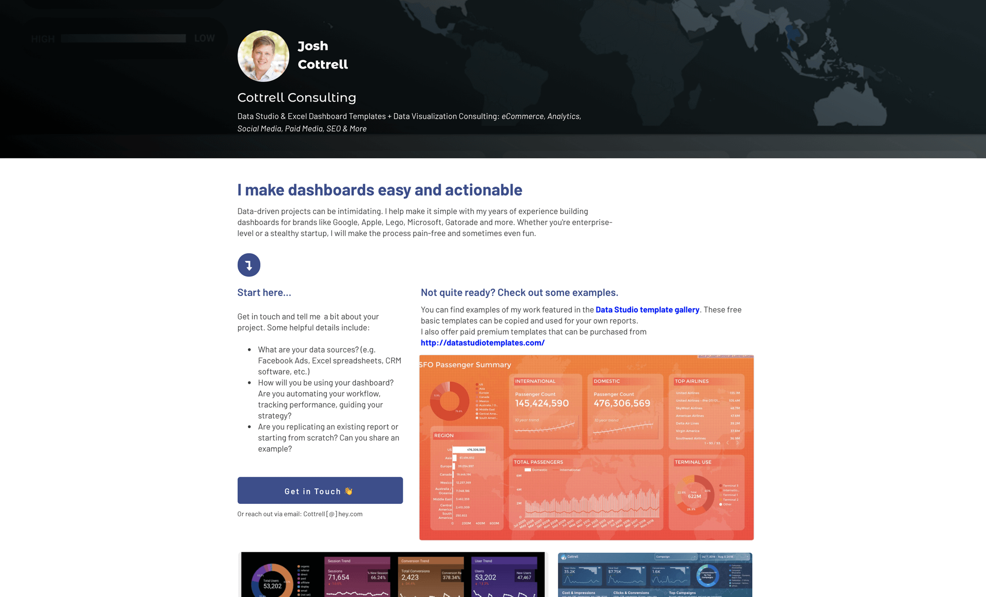 A screenshot of data visualization from Cottrell Consulting.