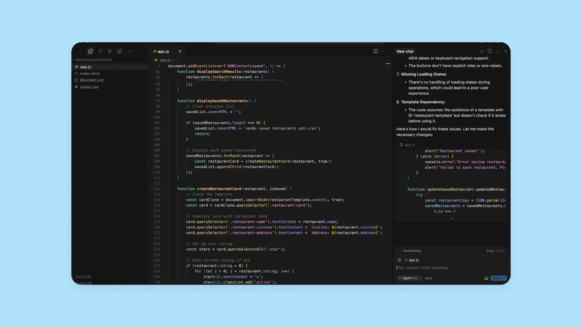 Cursor generating JavaScript