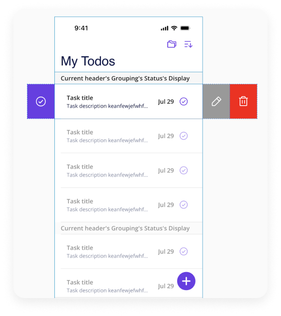 Building a navigation pattern on mobile.