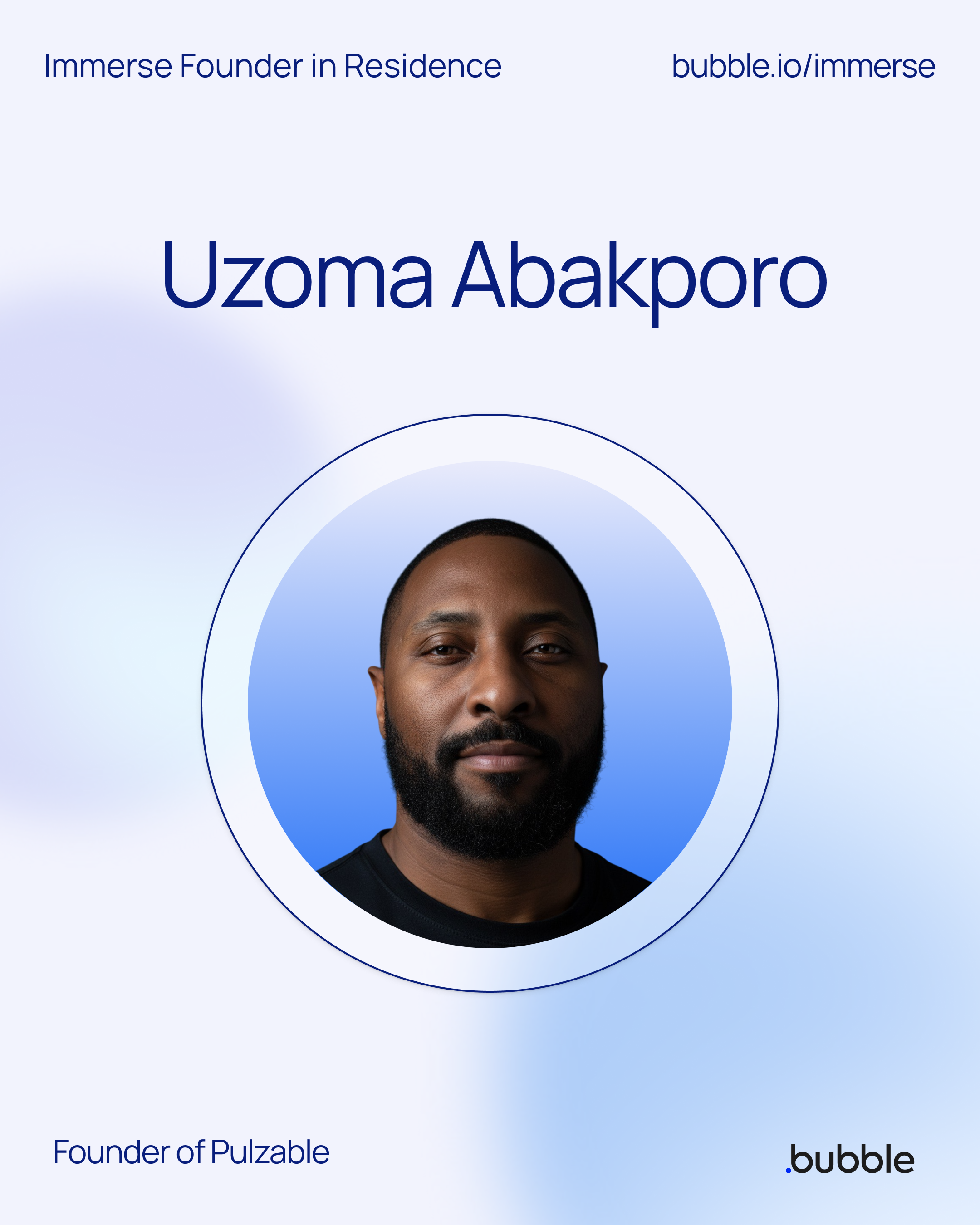 Uzoma Abakporo, Immerse Founder in Residence