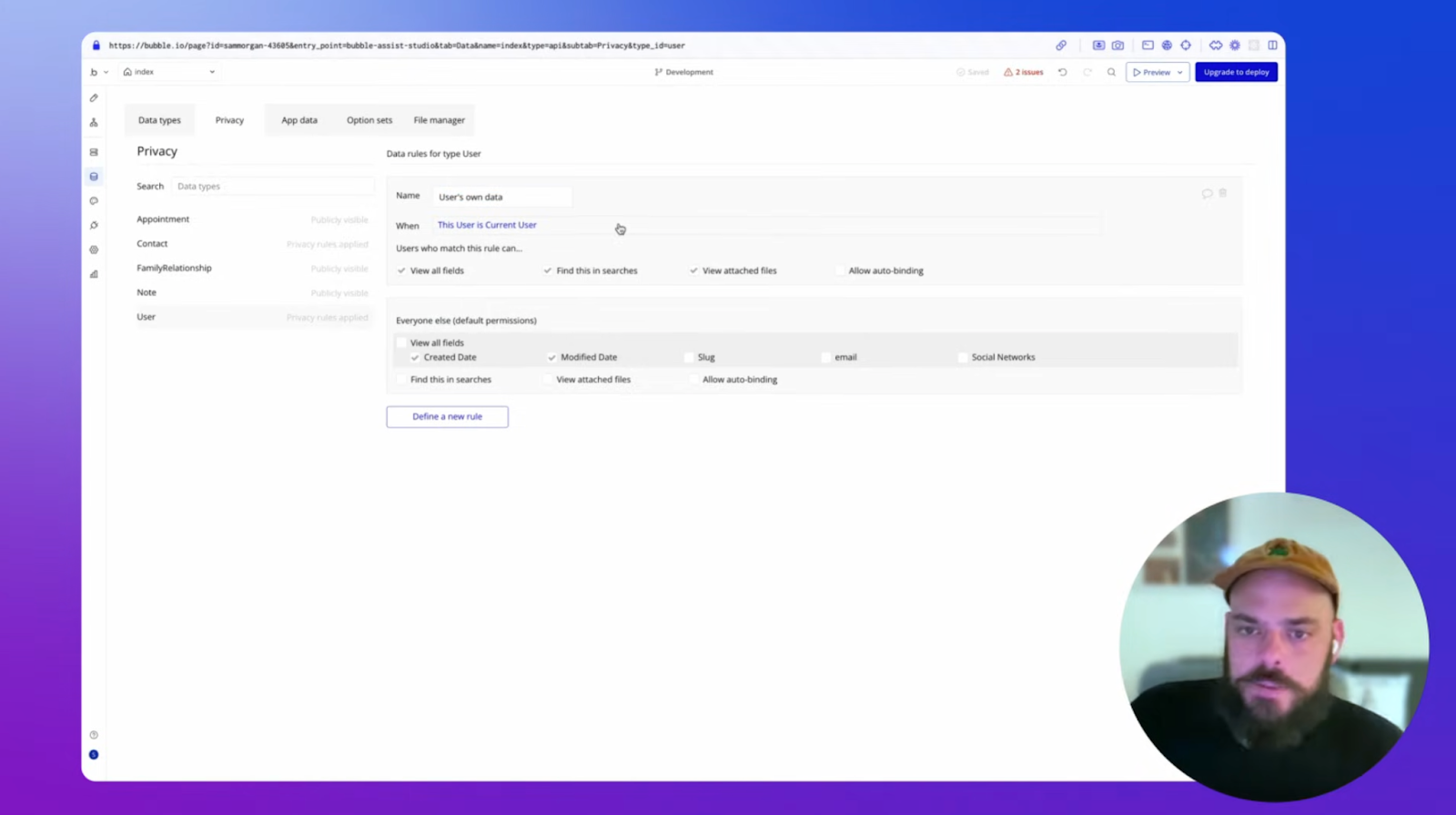 Adding a new data type