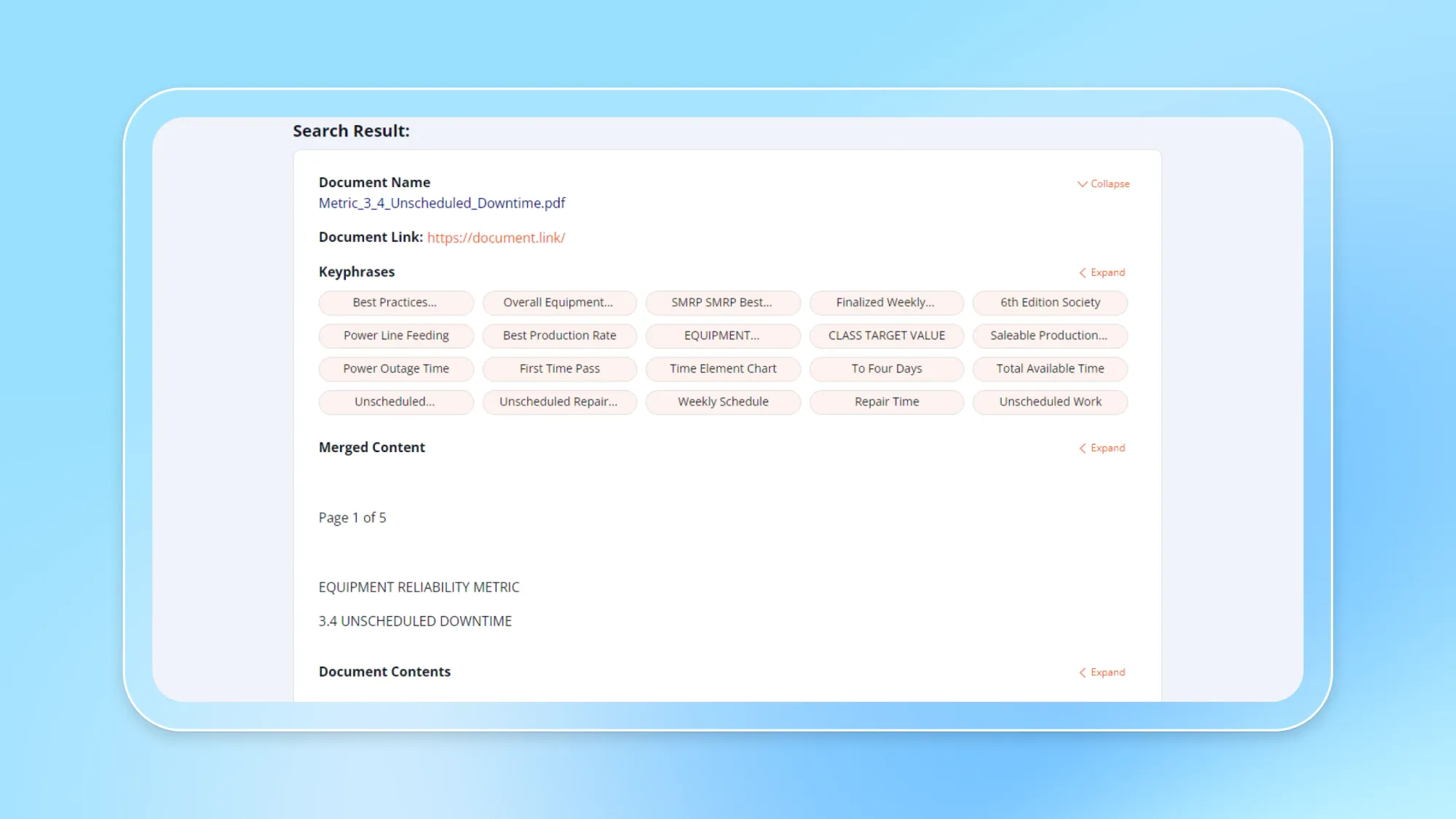 A screenshot of a dash on NuShift