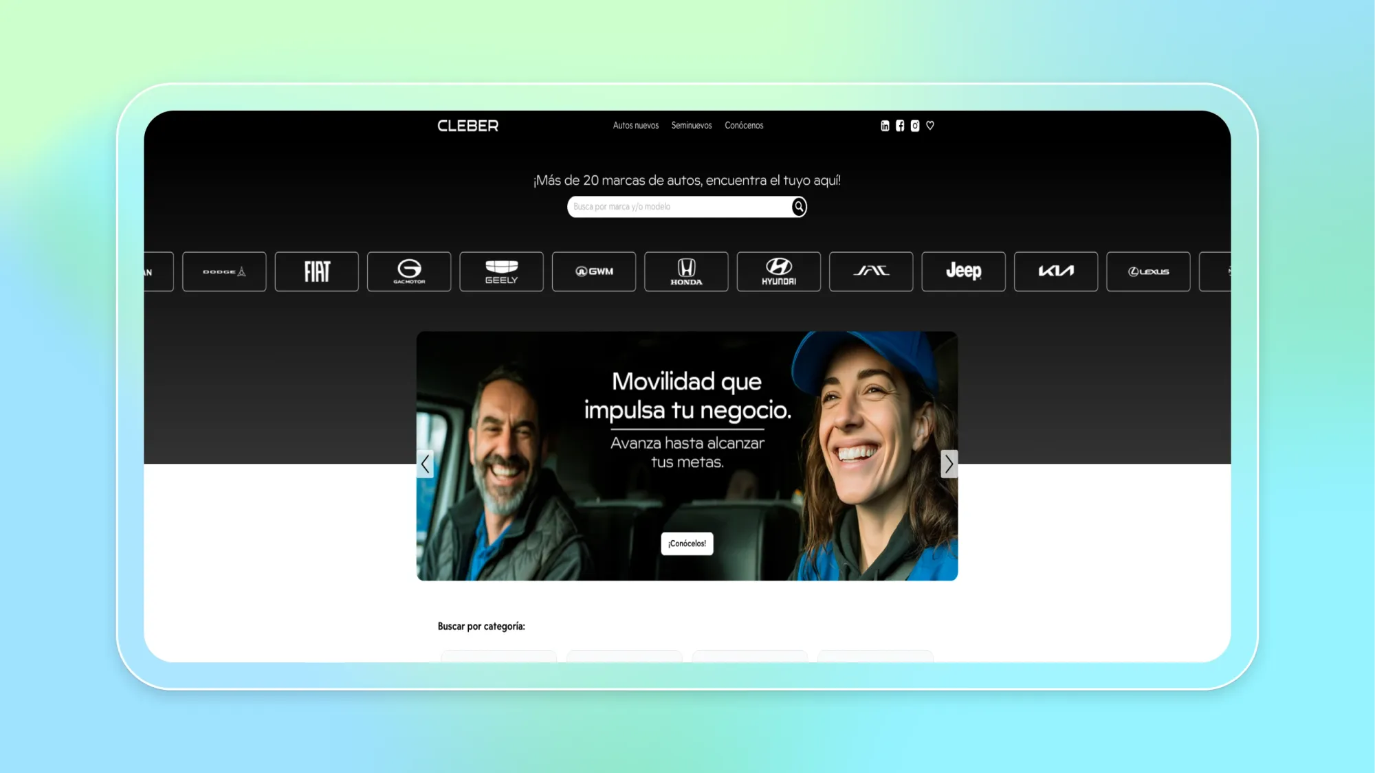 A screenshot of the Celeber dashboard
