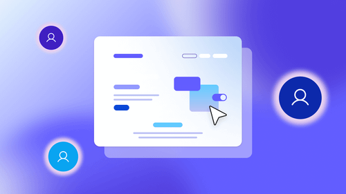 A app being created with a mix of user icons floating arou