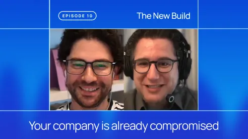 Eric Ries and Emmanuel Straschnov on a blue background.
