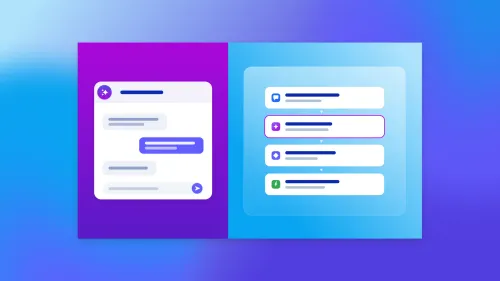 An AI chatbot next to an app being built